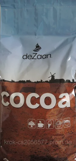 Какао порошок алкалізований DeZaan (1kg), жирність 20-22%
